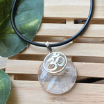 Rock Quartz OM Chakra Necklace Photo 0