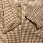 Madewell Linen Relaxed Dorset Blazer in Tan Gingham Check Jacket Size XL Photo 5