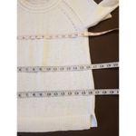 Loft Sweater Womens White Crochet Knit Size XS Long Sleeve Ribbed Solid Stretch Photo 10