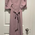 Puff sleeve french style elegant midi dress Size L Photo 2
