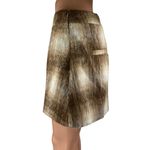 VRG Grl Brown Cream Faux Fur Plaid Checkered Side Zip Mini A Photo 1