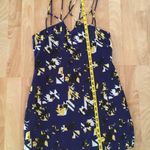 Paper Heart  Blue Black Yellow White Geometric Criss Cross Spaghetti Strap Dress Photo 15