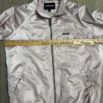 Members Only Bomber Jacket Womens XS Full Zip Shiny Light Pink Coat Photo 3
