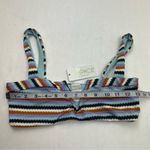 l*space L* Lee Lee Top V Wire Center Pull Over Bikini Top Stripe Medium NEW *FLAW Photo 9