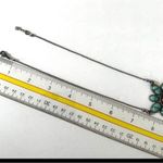 Sterling silver howlite and amber flower pendant necklace Blue Photo 6