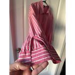 CHAPS  Pink‎ Striped Button Up Shirt 3X XXXL Collared 3/4 Sleeve Top White Casual Photo 3