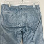 Giordano Size 26 Light Blue Metallic Low Rise Skinny Tapered Jeans Photo 7