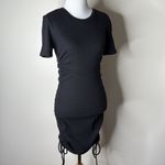 ZARA  Black Ruched Sides Mini Dress Photo 2