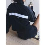 Free People  FP Movement Women's Large Black Stripe High Jump Full Zip Jacket Photo 2