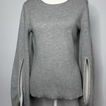 Bailey44 Bailey/44 Gray Long Sleeve Knit Top Split Sleeve Detail Women’s Small Photo 0