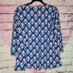 LULU B BOLD NEON ALLOVER PINEAPPLE PRINT V NECK QUARTER SLEEVE UPF 50 TOP XL Pink Photo 1