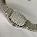 JJ women’s silver tone quartz analog cuff bracelet watch 21mm case 7” running Photo 6