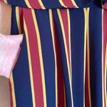 Lulumari Off-Shoulder Sleeveless Striped Jumpsuit Jumper Size M Navy Red Gold Photo 3