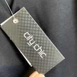 City Chic NWT Cute Girl Elbow Sleeve Dress in Black Photo 6