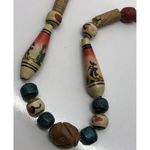 Australian Aboriginal Hand Painted Beaded Necklace Art Jewelry *2 beads chipped Photo 0