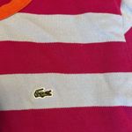 Lacoste vintage pink and blue striped long sleeve size 42 Has some bleach stai Photo 2