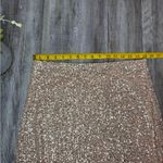 Adrianna Papell Adrianna Pappel Women’s Rose Gold Sequin Knee Length Skirt Lined Size Small Photo 7