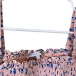 English Factory Floral Print Smocked Ruffle Top Photo 4