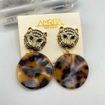 Amrita Singh Tiger Animal Kingdom Resin Earring Photo 2