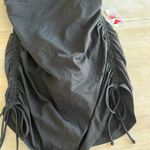 Lands' End slimming black swim dress size 12 UPF 50 adjustable cinched Photo 4