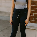 Hollister fitted Sweatpants with drawstring closure waist black size large Photo 0