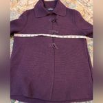 Saint James Plum Grape Sweater Cardigan Knit Wool blend Buttons sz 6 Purple Photo 5