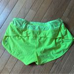 Lululemon Performance Shorts Lined Womens Size 10 Neon Bright Green Photo 5