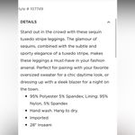 Bebe sequin tuxedo leggings( worn 1 time) Photo 6