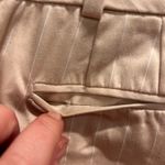 Ann Taylor  Womens Size 12 Tan Lined Pinstripe Wide Leg Dress Pants Lightweight Photo 5