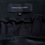 EUC Christina Karin Giselle Faux Leather Jogger Pants Black Medium Retail $288 Photo 8