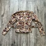 Antonio Melani brown floral blouse with belt Photo 7