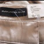 Thierry Mugler satin wide leg pants 90’s vintage Gold Size 10 Photo 6