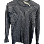 Lululemon  Athletic Long Sleeve Shirt Size 4 Black/Gray Pattern Photo 0