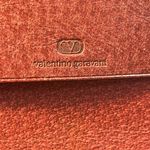 Valentino Garavani Burgundy Leather Long Bifold Flap Wallet Photo 7