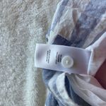 Beach Lunch Lounge Striped Ayesha Dress Womens Sz S Linen Blue Sleeveless Photo 8