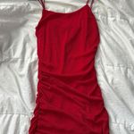 Ruched Bodycon Dress Red Size M Photo 0
