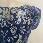 Dorothy Perkins Vintage Peplum MIDI Floral Silky Dress US 6 Photo 7