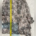 Ophelia Roe  v-neck snakeskin 3/4 sleeve flowy blouse top shirt woman’s XL Photo 5