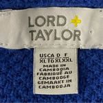 LORD & TAYLOR royal blue crew neck sweater with button detail in size XL. EUC Photo 7