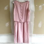 Vintage Lanz Original Tiered Top Sheath Dress 60s Lace Trim Back Button Pink 2X Photo 5