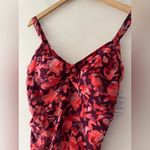 NEW!! L.L. Bean Floral Sunblocking Tankini Top Swimwear UPF 50+ Lycra Xtra Life Pink Size 16 Photo 1