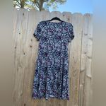 Monsoon ‎ Maxi Dress Blue/ White Sleeveless Size 6 Floral Bird Pink Navy Spring Photo 4
