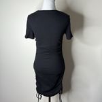 ZARA  Black Ruched Sides Mini Dress Photo 6