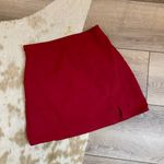 SheIn  red zip side slit hem skirt Photo 0