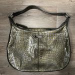 Cole Haan Green Patent Leather Crocodile Print Shoulderbag Photo 0