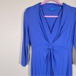 Tori Richard Tori Richards Blue 3/4 Sleeve Mini Dress Womens S Twist Front Bodycon NWT Photo 10