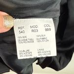 Carven Black Structured Square Neckline Puff Sleeve Silk Mini Dress Size 6 Photo 6