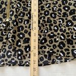 Michael Kors  Animal Print Short Sleeve Belly Opening Blouse Top Sz L Photo 6