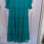 Halogen Teal Long Sleeve Dress Photo 2