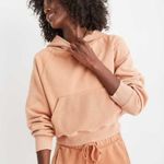 Aerie Brown Comfort Lounge Boxy Luxe Inside Out Cropped Hoodie Sweater sz S Photo 3